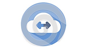 Cloud Upload Storage Icon Vector, Computing Technology Symbol, vector design Generative AI