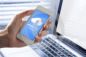 Cloud uploading from mobile phone for file sharing and collaboration