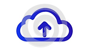 Cloud with upward arrow internet upload storage graphic , vector design Generative AI