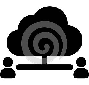 Cloud user Vector icon that can easily modify or edit
