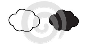 Cloud vecor icon set
