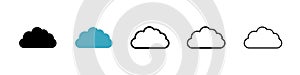 Cloud vecor icon set