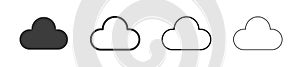 Cloud vecor icon set