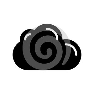 Cloud glyph flat vector icon