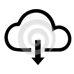 Cloud vector icon eps 10. Download symbol. Simple isolated illustration