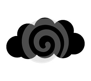 Cloud vector icon isolated over white background