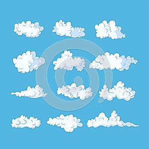 Cloud vector icon set.