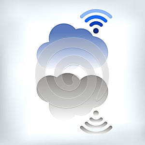 Cloud vector icon set symbol illustration