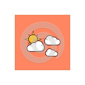 Cloud vector flat colour icon
