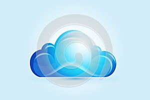 Cloud sky icon logo vector image design