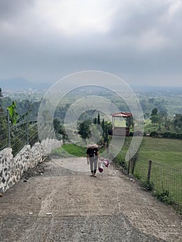 Cloud village farmer road mountainview panorama