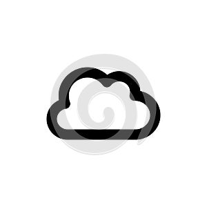 Cloud weather line web or mobile interface vector icon on white background