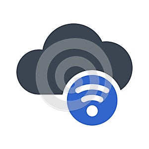 Cloud wifi icon