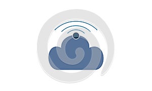 Cloud Wireless icon . Flat style vector design. Can be used web and mobile apps.