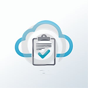 CloudBased Task Completion and Approval Icon (1