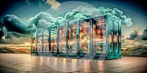 Cloudcomputing Cloud Computer Cloud-Storage Icon Image Sign Brainstorming CPU GPU Digital Art