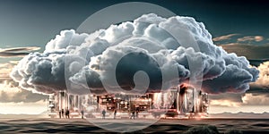 Cloudcomputing Cloud Computer Cloud-Storage Icon Image Sign Brainstorming CPU GPU Digital Art