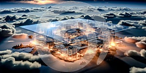 Cloudcomputing Cloud Computer Cloud-Storage Icon Image Sign Brainstorming CPU GPU Digital Art