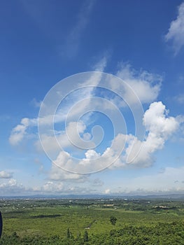 Cloude in the blue sky