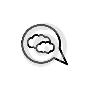 Cloude bubble chat vector design template illustration