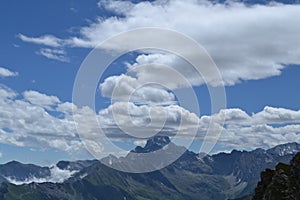 Clouded Mountain landscape in France