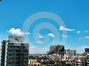 The clouded skyline of borivali Mumbai.