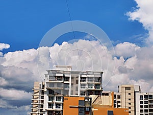 The clouded skyline of borivali Mumbai.