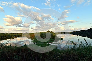 Cloudes reflection in the water