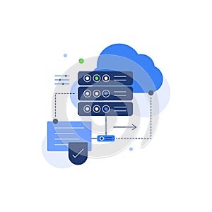 Cloud computing concept,cloud server