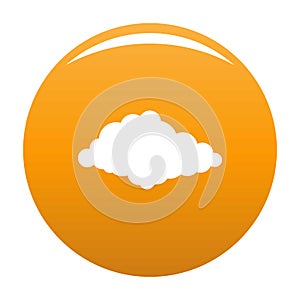 Cloudiness icon vector orange