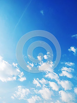 Cloudiness over tropical evergreen forest in nepal. blue sky white cloud