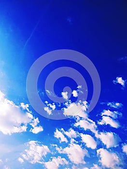 Cloudiness over tropical evergreen forest in nepal. Clouds blue sky 