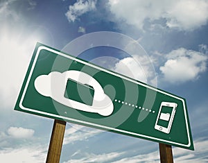 Clouding file sharing sign board