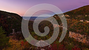 Cloudland Canyon, Georgia, USA  from Dusk to Night