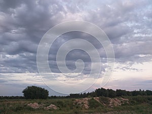 Cloudly Sky in village