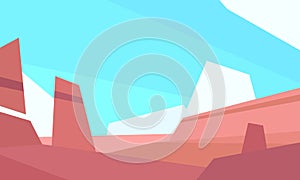 Low poly mesa landscape