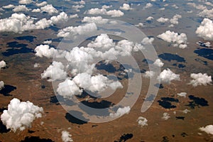 Clouds Above Arizona Airplane Perspective