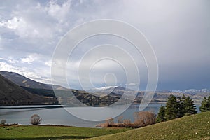 Clouds above Lake Aviemore , New Zealand