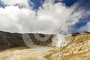 Clouds above Mount Egon summit