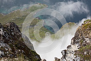 Clouds above Reinefjorden in Lofoten