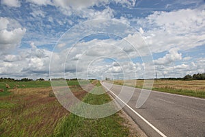 Clouds above the road