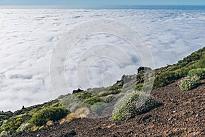 Clouds above Teide National Park Tenerife island Canarias Spain photo