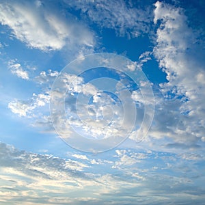 clouds against the blue sky