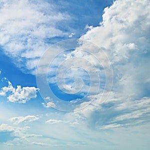 clouds against the blue sky