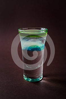 Clouds Alcoholic shot glass with absent, sambuca, tequila, blue