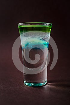 Clouds Alcoholic shot glass with absent, sambuca, tequila, blue