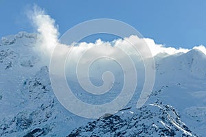 Clouds in Aoraki/Mount Cook National Park, New Zealand