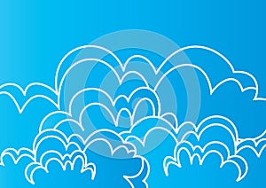 Clouds art - vector