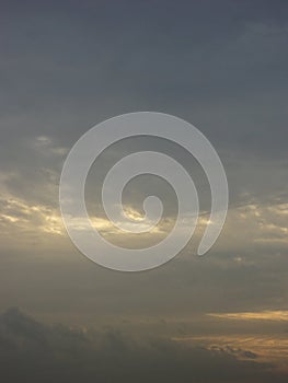 Clouds in autumn evening sky