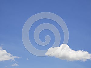 Beautiful blue sky and fluffy clouds